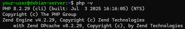 Вывод версии PHP