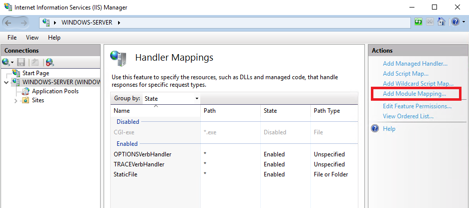 Добавление модуля в Handler Mappings