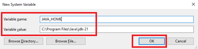Новая переменная JAVA_HOME