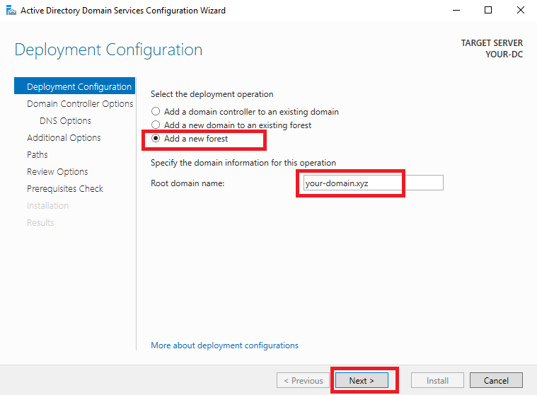 Имя домена - Как установить Active Directory
