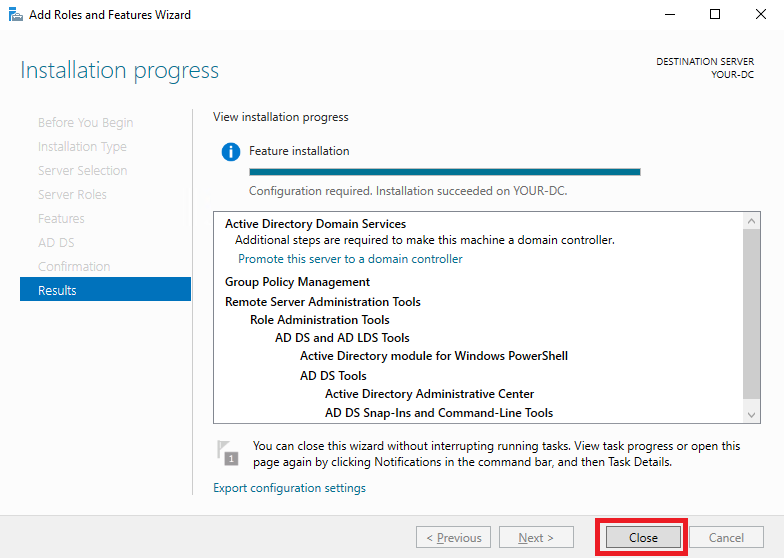 Установка роли - Как установить Active Directory