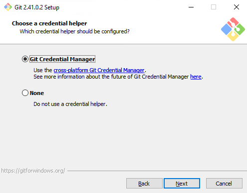 Выбор Git Credential Manager