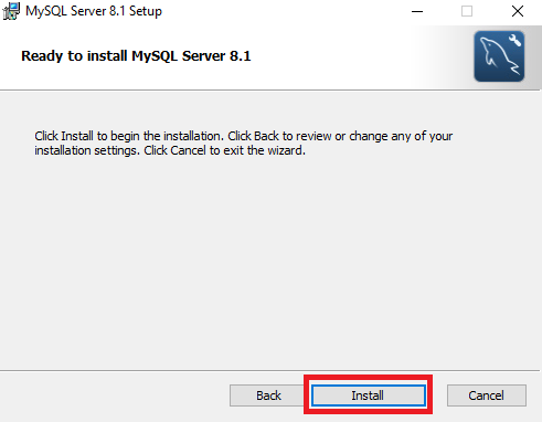 Запуск установки MySQL