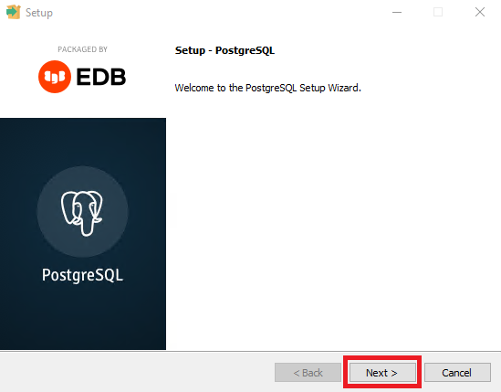 Стартовое окно установщика PostgreSQL - Как установить PostgreSQL на Windows Server