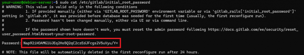 Пароль учётной записи root для первоначального подключения к веб-интерфейсу
