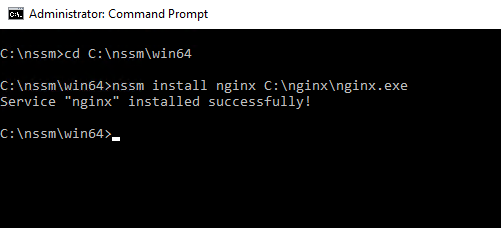 Запуск Nginx как службы