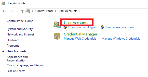 User Accounts