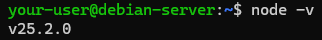 Версия Node.js