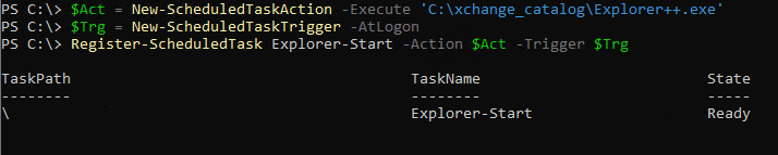 Создание задачи в планировщике средствами PowerShell