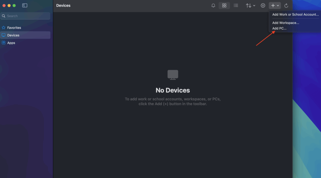 Интерфейс Windows App