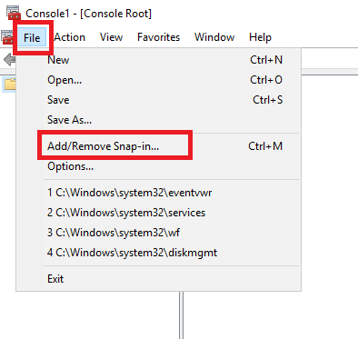 Add/Remove Snap-in... - Как создать пользователя в Windows Server