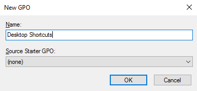 Название создаваемой политики - Как создать ярлык при помощи групповой политики