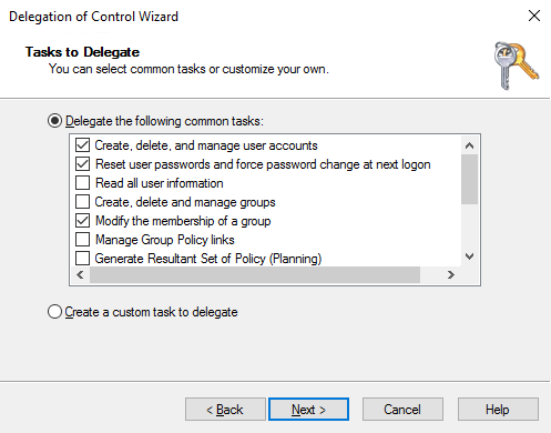 Выбор задач для делегирования - Настройка и управление Active Directory
