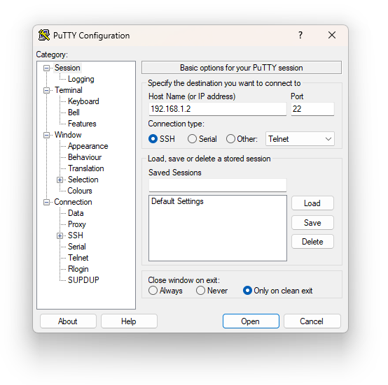 Интерфейс PuTTY - Как подключиться к Debian по SSH