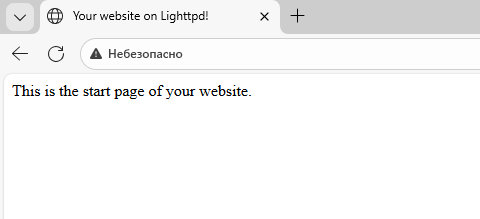 Вывод веб-страницы на Lighttpd на Debian